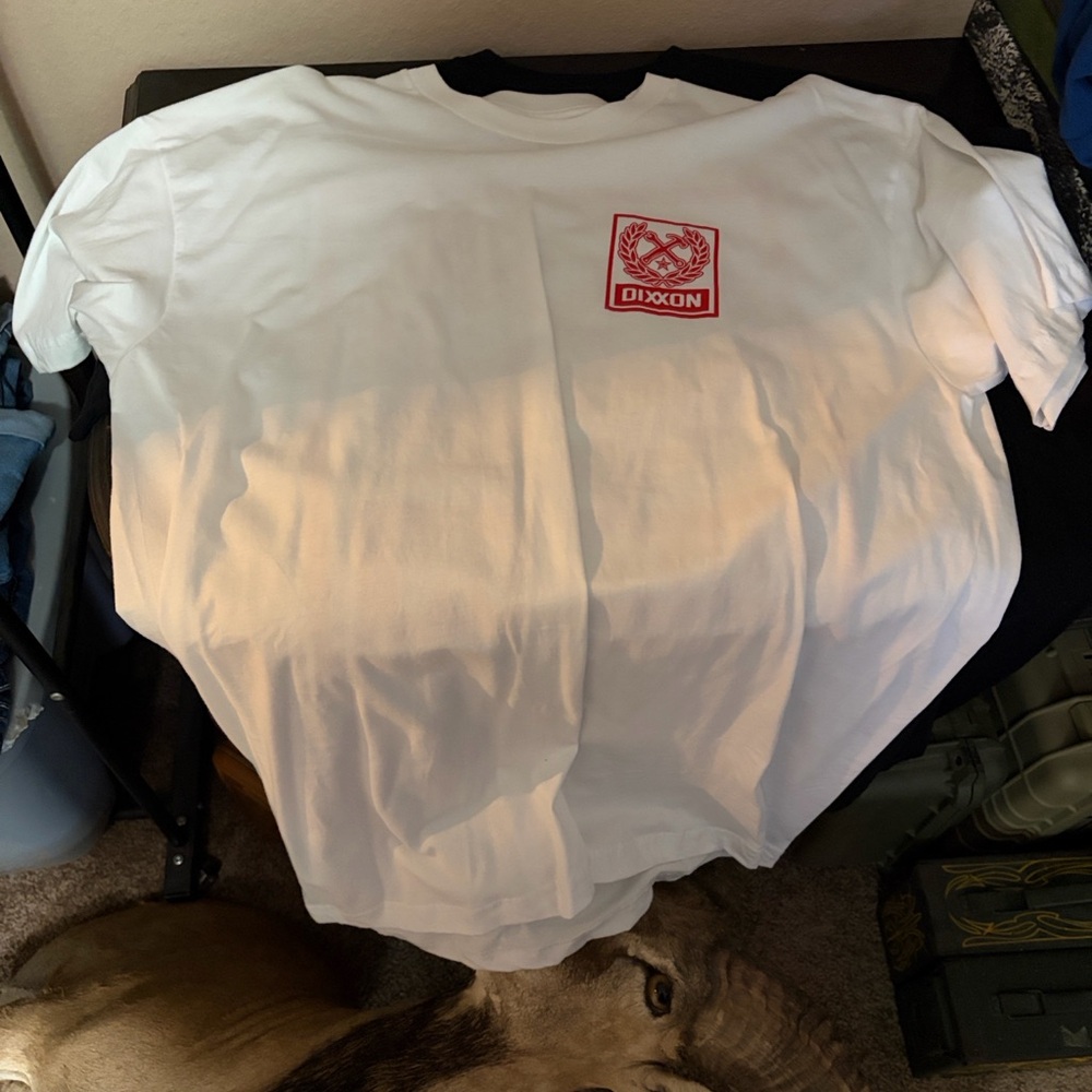 DIXXON White Tee with Red Logo